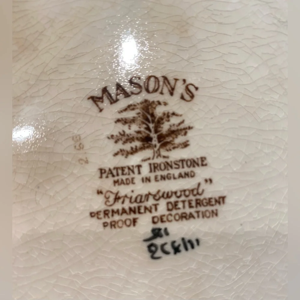 Vintage Mason’s Ironstone Friarswood Floral Ceramic Serving Dish